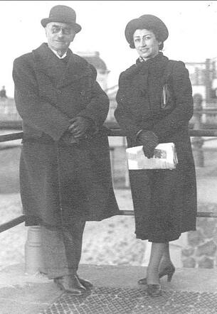 Alfred Klee met zijn dochter Ruth Judith Goslar-Klee