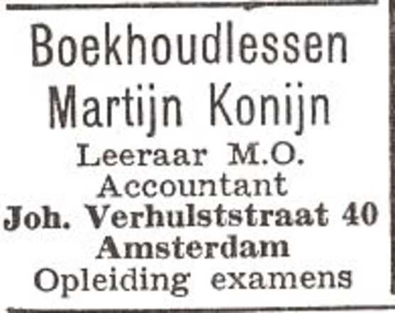 Advertentie van accountant Martijn Konijn