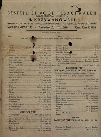 Order list Krzywanowski