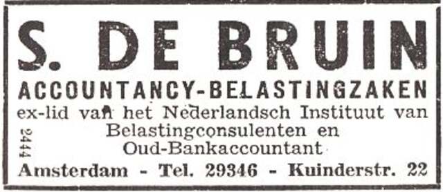 Advertentie van Salomon de Bruin