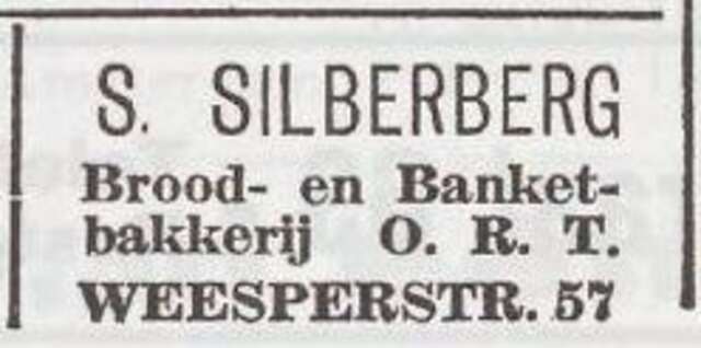 Advertentie van bakker Lajb Szlawa Silberberg