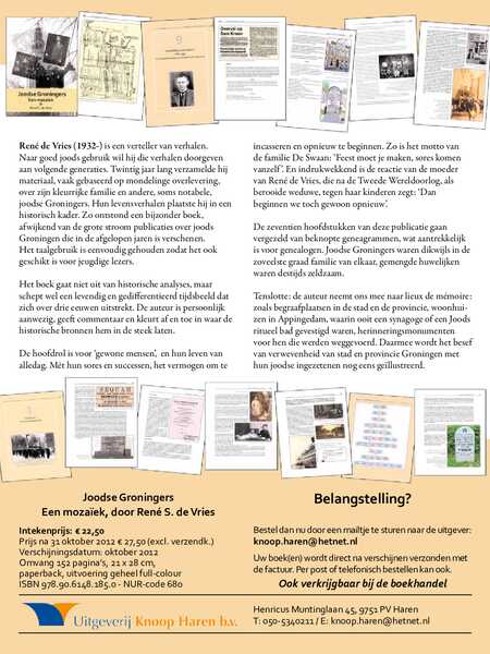 Joodse Groningers. Een mozaïek.