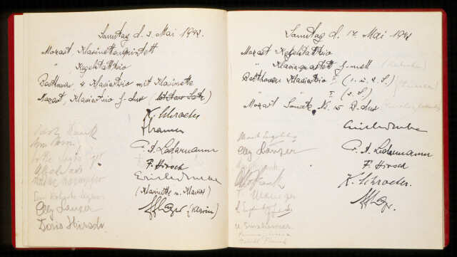 Gastenboek van de familie Ledermann