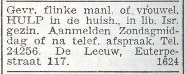 Gezin Weduwe Henriëtte de Leeuw-Polak
