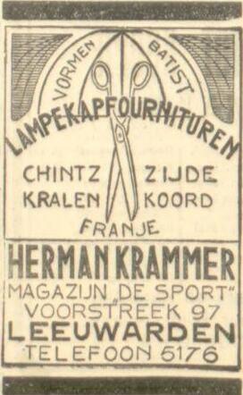 Leeuwarder Courant 1 november 1935, dag, pag. 7. Advertentie Heiman (Herman) Krammer.