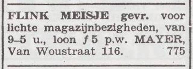 Advertentie van Leo Mayer
