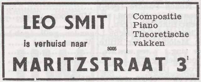 Verhuisbericht van Leo Smit