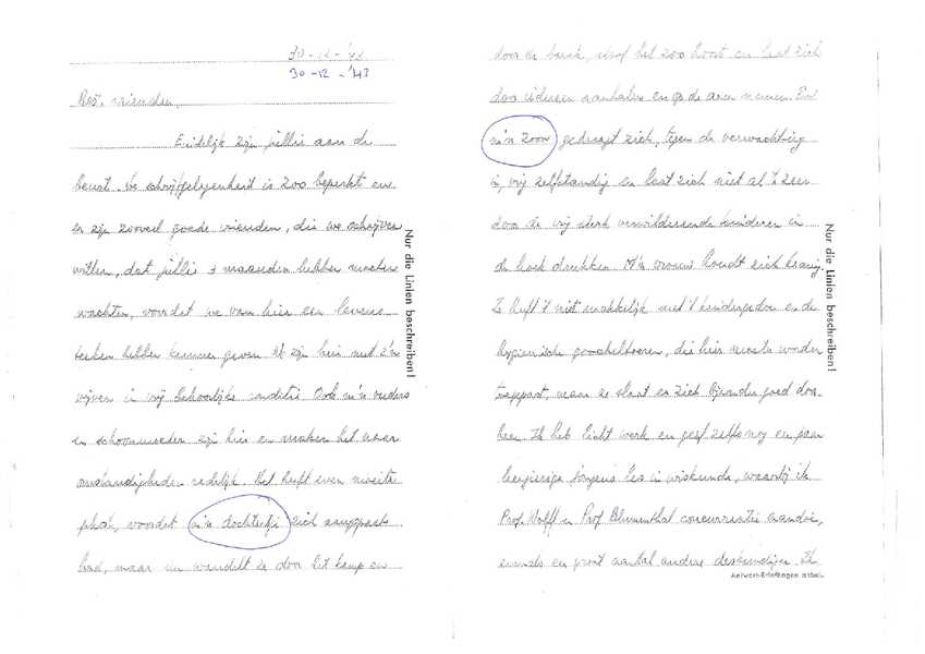 Letter from Westerbork