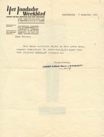 Levie Bonn Joodsche Weekblad