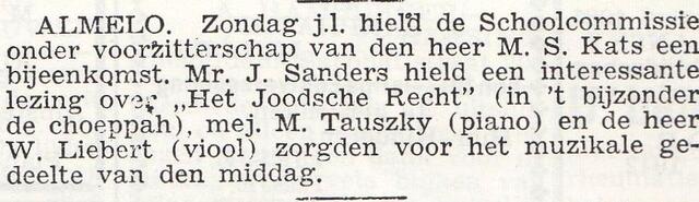 Werner Liebert als vioolspeler