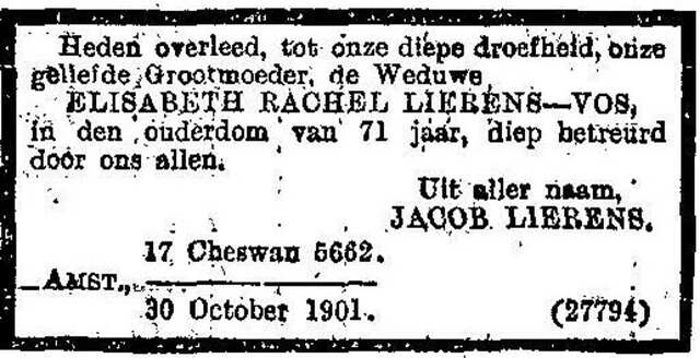Overlijden