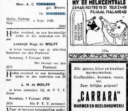 overlijdensaankondiging Lodewijk Hugo