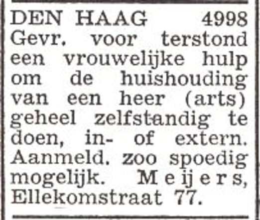 Advertentie van Lodewijk Otto Meijers