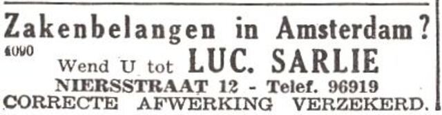 Advertentie van Lucas Sarlie