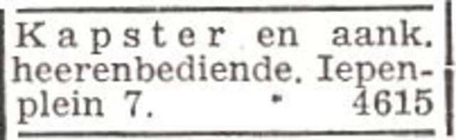 Advertentie van Louis Wagenhuis