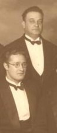 Machiel Gobets (left) and his father Nathan Gobets as members of the Choir of the Great Synagogue, about 1928