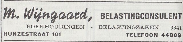 Advertentie van Marcel Wijngaard