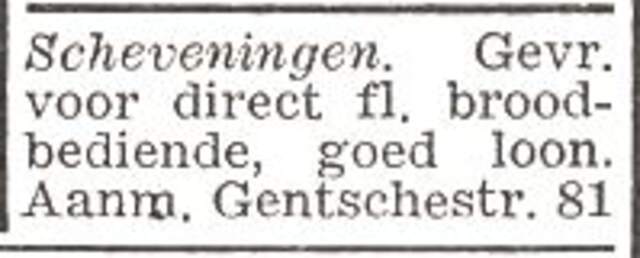 Advertentie van bakker Marek Lejzoz Rädler