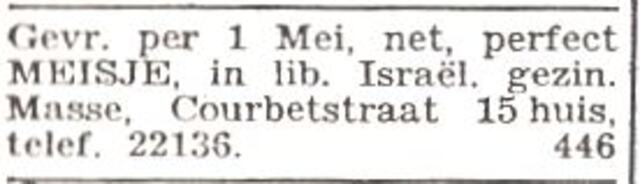 Advertentie van het gezin Masse