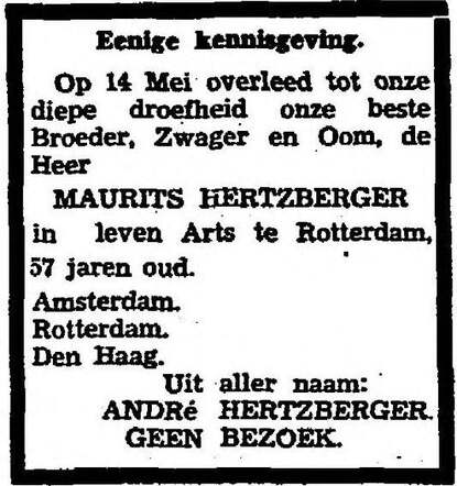 Maurits Hertzberger II Het Vaderland 16-05-1940