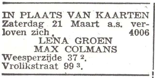 Aankondiging verloving