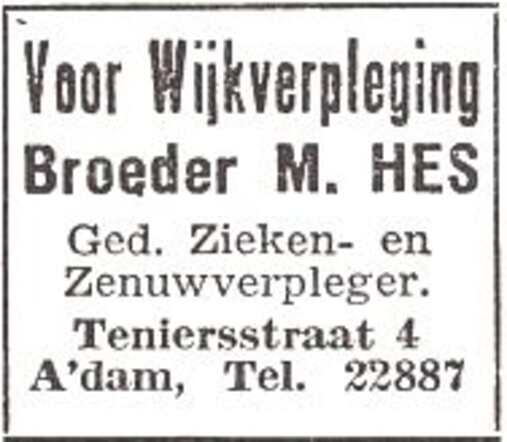 Advertentie van Meijer Hes