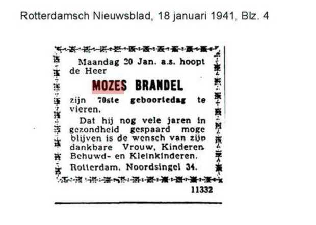 70ste geboortedag