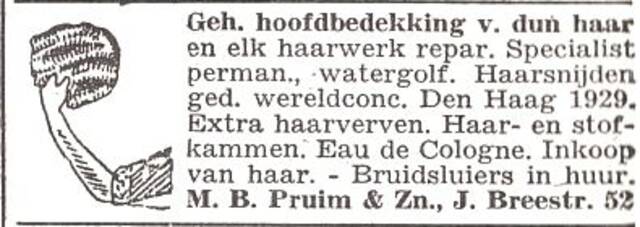 Advertentie van kapper Meijer Pruijm