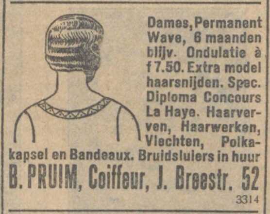 Nieuw Israëlietisch Weekblad 12 september 1930, dag, pag. 7. Adv. Benjamin Pruijm.