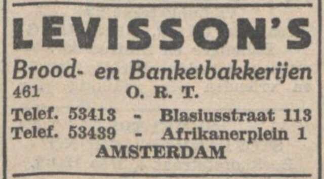 Nieuw Israëlietisch Weekblad 13 september 1939,  dag, pag. 23. Adv. Eliazar Levisson.