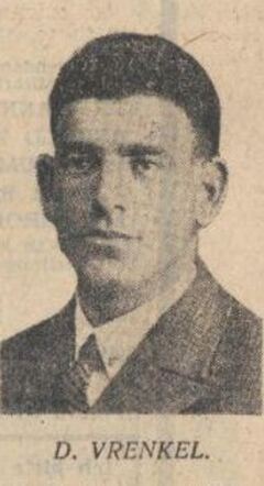 Nieuw Israëlietisch Weekblad, 14 juli 1933, pag. 12. Daniël Vrenkel.