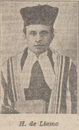 Nieuw Israëlietisch Weekblad 16 februari 1938, pag. 10. Herman Isidor de Lieme,  Den Bosch.