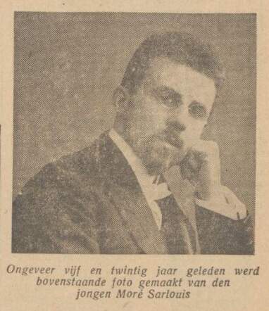 Nieuw Israëlietisch Weekblad 18 december 1936, pag. 9. Opperrabbijn Lodewijk Hartog Sarlouis - ongeveer 27 jaar oud.