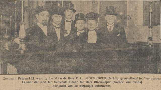 Nieuw Israëlietisch Weekblad 6 februari 1931, pag. 4. Victor Ephraïm Bloemkoper.
