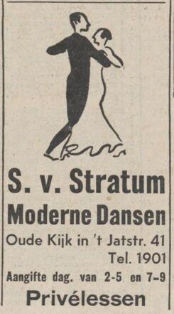 Nieuwsblad van het Noorden 17 september 1937, dag, pag. 4. Adv. Simon van Stratum.
