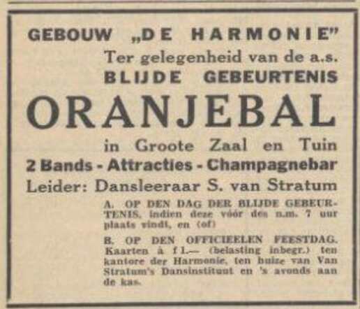 Nieuwsblad van het Noorden, 27 juli 1939, dag, pag. 12. Adv. Simon van Stratum.