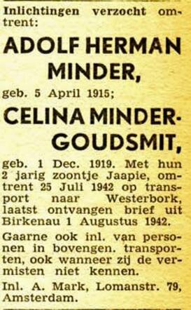 Oproep voor het gezin Minder in het NIW