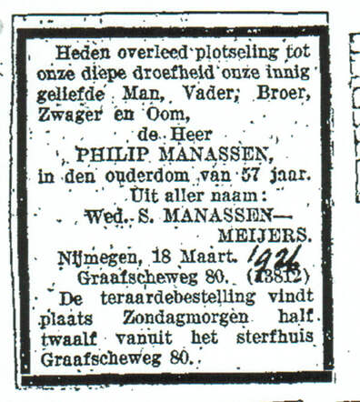 overlijden philip manassen