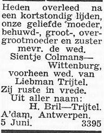 Schoontje Colmans-Wittenburg