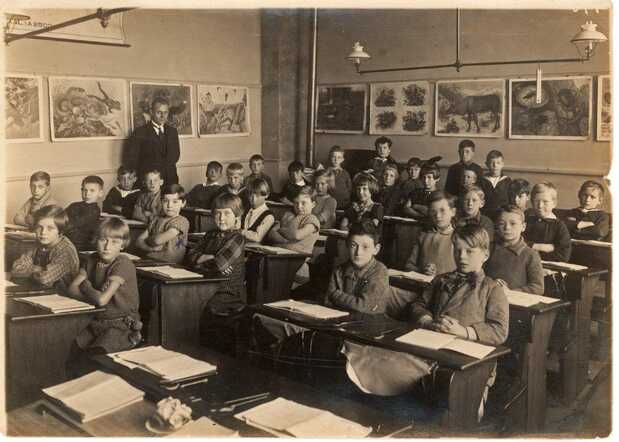 Izak Grunwald op de Parallelwegschool, schooljaar 1927-1928