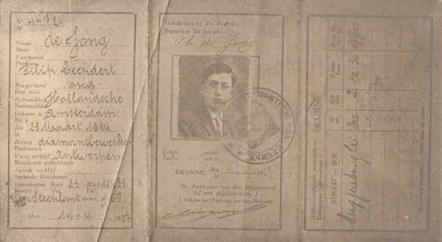 Paspoort van Phlip Leendert de Jong 1930