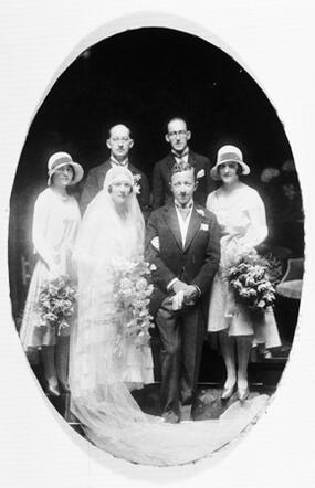 Wedding photo of Paul Henri Hendrix and Bertha Vles