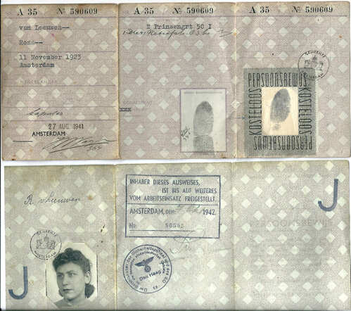 persoonsbewijs Roza van Leeuwen met J