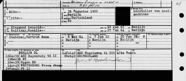 Amsterdam Archive Card