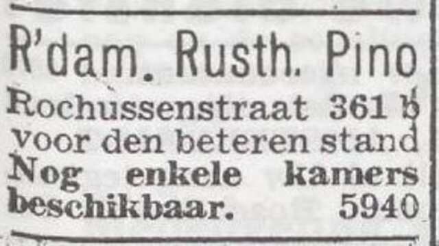 Advertentie van het gezin Pino