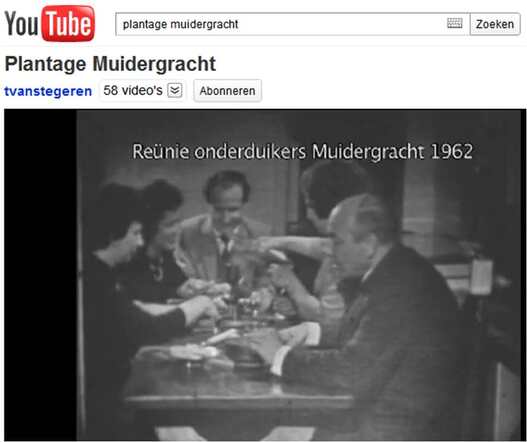 Reunie van onderduikers en verzet, rechts Joop de Uyl