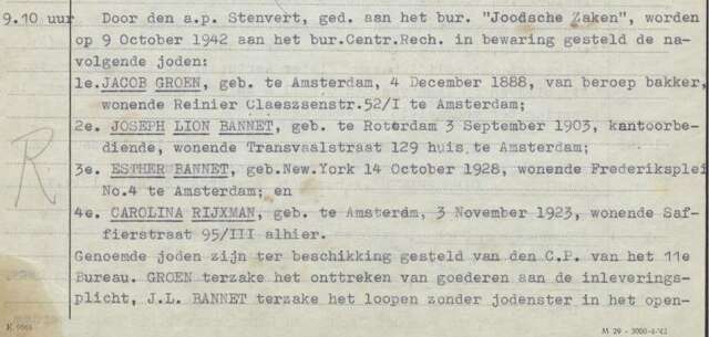 Politierapport 10-10-1942-Joseph Lion Bannet-1
