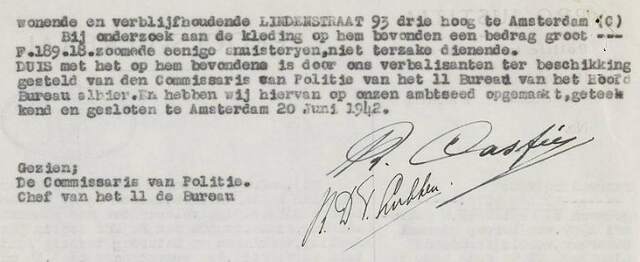 Politierapport Willem Duis-eind