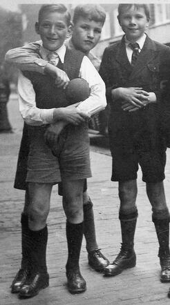 Samuel (Sam) Presser (left) with his friends