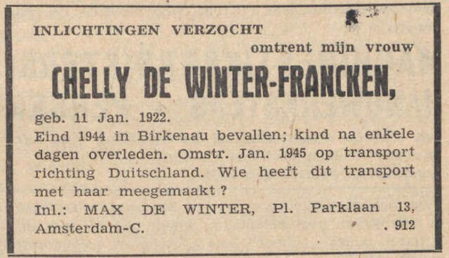 Rachel Reina de Winter-Francken 
